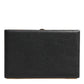 Black Leather Gold Frame Clutch Evening Party Purse Bag