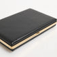 Black Leather Gold Frame Clutch Evening Party Purse Bag