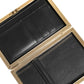Black Leather Gold Frame Clutch Evening Party Purse Bag