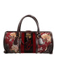 Multicolor Leather Jacquard Velvet Travel Duffle Bag