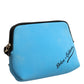 Blue Nylon DG Logo Print Clutch Zip Pouch Bag