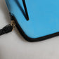 Blue Nylon DG Logo Print Clutch Zip Pouch Bag