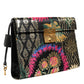 Multicolor Jacquard Floral Document Briefcase Bag