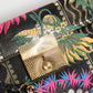 Multicolor Jacquard Floral Document Briefcase Bag