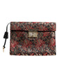 Multicolor Jacquard Floral Document Briefcase Bag