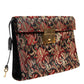Multicolor Jacquard Floral Document Briefcase Bag
