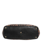 Brown Leopard GLAM Leather Logo Plaque Tote Bag