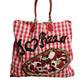 Red I Love Pizza Rhinestone Embellished Tote Bag