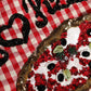 Red I Love Pizza Rhinestone Embellished Tote Bag