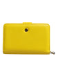 Yellow Leather Bifold Continental Clutch Wallet