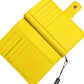 Yellow Leather Bifold Continental Clutch Wallet