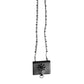 Black Leather Crystal Embellished Card Holder Wallet
