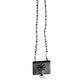 Black Leather Crystal Embellished Card Holder Wallet
