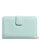 Mint Green Leather Bifold Continental Clutch Wallet