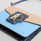 Blue Beige Exotic Leather LUCIA Crossbody Bag