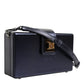 Blue DG BOX Lambskin Leather Crossbody Strap Bag