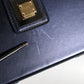 Blue DG BOX Lambskin Leather Crossbody Strap Bag