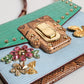 Blue Green LUCIA Embellished Crossbody Bag