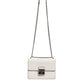 White Rosalia Small Calfskin Chain Shoulder Strap Bag