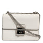 White Rosalia Small Calfskin Chain Shoulder Strap Bag
