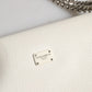 White Rosalia Small Calfskin Chain Shoulder Strap Bag