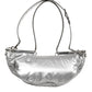 Silver Crystal-Embellished Belt Strap Bag