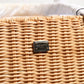 Beige Fiber Vegetable Basket Handbag Tote Bag