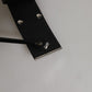 Black Leather Classic Metal Logo Buckle Belt