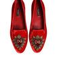 Red Velvet DG Heart Loafers Flat Shoes