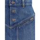 Denim midi Skirt