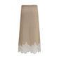 Wool and lace Midi Skirt