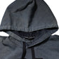 Blue Cotton Blend Hooded Sweatshirt Sweater