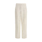 Buttoned fabric Pants