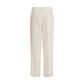 Buttoned fabric Pants