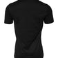 Black Sacred Heart Cotton Crew Neck T-shirt