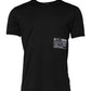 Black Logo Patch Cotton Crew Neck T-shirt