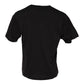 Black Minimalist Cotton Crew Neck T-shirt