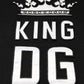 Black DG King Crown Cotton Crew Neck T-shirt