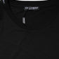 Black Cotton Crew Neck Short Sleeves T-shirt
