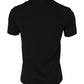 Black Modal Men Crew Neck Underwear T-shirt