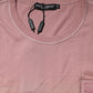 Pink Logo Plaque Cotton Crew Neck T-shirt