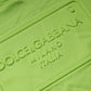 Green Embossed Logo Cotton Crew Neck T-shirt