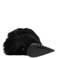 Black Faux Fur Pointed Knee High Stiletto Boots Shoes