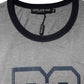 Gray DG Graphic Print Cotton Crewneck T-shirt