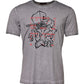 Gray Graphic Print Cotton Crew Neck T-shirt