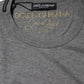 Gray Cotton Crew Neck Short Sleeves T-shirt