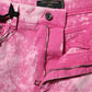 Pink Tie Dye High Waist Tapered Denim Jeans
