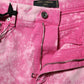 Pink Tie Dye High Waist Tapered Denim Jeans