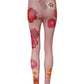 Pink Floral Leggings Stretch Waist Pants