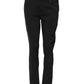 Black Cotton Skinny Mid Waist Denim Jeans